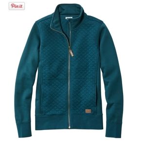 LL BEAN Quilted Full Zip Sweatshirt